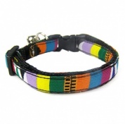 Bright Geometric Jacquard Cat Collar